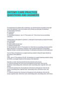 OSTOMY CARE PRACTICE QUESTIONS AND ANSWERS