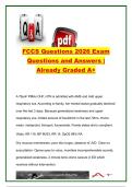 FCCS &lpar;Fundamental Critical Care Support&rpar; 2026 Exam Questions and Answers &vert; 100&plus; Practice Questions &vert; Shock&comma; Mechanical Ventilation&comma; Sepsis&comma; Airway Management&comma; Trauma & Critical Care &vert; Society of Critical Care Medicine &lpar;SCCM&rpar; FCCS