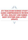 ATI TEAS Exam Science Study Guide&colon; Comprehensive Review of Cell Biology and Human Body Systems Latest Update &lpar;2026&rpar;