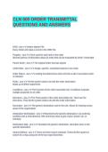 CLN 500 ORDER TRANSMITTAL QUESTIONS AND ANSWERS