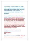 APHY 102 MIDTERM& FINAL EXAM- IVY TECH  &vert;&vert; MOST RECENT EXAMS 2026&vert;2027 