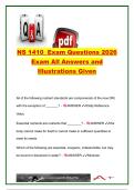 NS 1410 Nutrition 2026 Exam Questions and Answers &vert; 300&plus; Practice Questions &vert; Nutrition&comma; Digestion&comma; Metabolism&comma; Vitamins&comma; Minerals&comma; Weight Management & Sports Nutrition