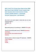 BKAT Critical Care Review Exam &lpar;latest version 2026&rpar; &NewLine;Most Recent Exam 2026&vert;2027 Actual Complete Real &NewLine;Exam Questions And Correct Answers &lpar;Verified &NewLine;Answers&rpar; Already Graded A&plus; &vert; Guaranteed              &NewLine;Success&excl;&excl; Newest Exam &vert; Just Released&excl;&excl;