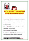 NS 1410 Exam 1 Review 2026 Exam Questions and Answers &vert; 350&plus; Practice Questions &vert; Nutrition Fundamentals&comma; Digestion&comma; Carbohydrates&comma; Food Labels&comma; DRIs & Metabolism &vert; NS 1410 Human Nutrition