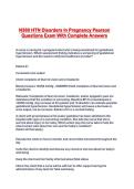 N360 HTN Disorders In Pregnancy Pearson Questions Exam With Complete Answers