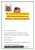 NS 1410 Final Exam Review 2026 Exam Questions and Answers &vert; 500&plus; Practice Questions &vert; Nutrition Fundamentals&comma; Metabolism&comma; Vitamins&comma; Weight Management&comma; Sports Nutrition & Lifecycle Nutrition &vert; NS 1410 Human Nutrition