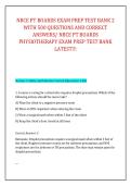 NBCE PT BOARDS EXAM PREP TEST BANK 2 &NewLine;WITH 500 QUESTIONS AND CORRECT &NewLine;ANSWERS&sol; NBCE PT BOARDS &NewLine;PHYSIOTHERAPY EXAM PREP TEST BANK &NewLine;LATEST&excl;&excl;&excl; 
