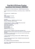 Final BLS CPR Exam Practice&NewLine;Questions And Answers 2026&sol;2027