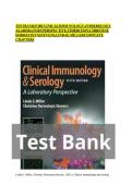 Test Bank&colon; Clinical Immunology and Serology &lpar;5th Edition&rpar; by Stevens & Miller
