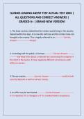 ILLINOIS LEASING AGENT TEST ACTUAL TEST 2026 &vert; ALL QUESTIONS AND CORRECT ANSWERS &vert; GRADED A&plus; &vert; BRAND NEW VERSION&excl;