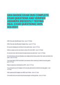 SIDA BADGE EXAM 2025 COMPLETE EXAM QUESTIONS AND VERIFIED ANSWERS