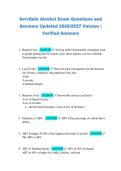 ServSafe Alcohol Exam Questions and &NewLine;Answers Updated 2026&sol;2027 Version &vert; &NewLine;Verified Answers 