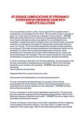 ATI ENGAGE COMPLICATIONS OF PREGNANCY&colon; HYPERTENSIVE DISORDERS EXAM WITH COMPLETE SOLUTIONS
