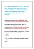 Ftce k-6 FINAL EVERYTHING subject area MATH Exam &NewLine;&lpar;latest version 2026&rpar; Most Recent Exam 2026&vert;2027 &NewLine;Actual Complete Real Exam Questions And Correct &NewLine;Answers &lpar;Verified Answers&rpar; Already Graded A&plus; &vert; &NewLine;Guaranteed Success&excl;&excl; Newest Exam &vert; Just               