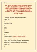 AMT CERTIFICATION-PHLEBOTOMY STUDY GUIDE &NewLine;&lpar;LATEST 2026&sol;27&rpar; MOST RECENT EXAM ACTUAL &NewLine;COMPLETE REAL VERIFIED EXAM QUESTIONS AND &NewLine;CORRECT ANSWERS &lpar;VERIFIED ANSWERS&rpar; &NewLine;ALREADY GRADED A&plus; &vert; GUARANTEED SUCCESS&excl;&excl; &NewLine;NEWEST EXAM&excl;&excl;&excl; 