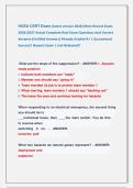 HOSA CERT Exam &lpar;latest version 2026&rpar; Most Recent Exam &NewLine;2026&vert;2027 Actual Complete Real Exam Questions And Correct &NewLine;Answers &lpar;Verified Answers&rpar; Already Graded A&plus; &vert; Guaranteed &NewLine;Success&excl;&excl; Newest Exam &vert; Just Released&excl;&excl;  