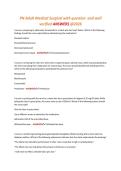 PN Adult Medical Surgical with question and well&NewLine;verified ANSWERS &commat;2026