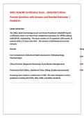 ANCC AGACNP Certification Exam &ndash; 2026&sol;2027 Edition&NewLine;Practice Questions with Answers and Detailed Rationales &vert; &NewLine;Graded A&plus;