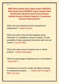 ARRT Bone Density Exam &lpar;latest version 2026&sol;2027&rpar; &NewLine;Most Recent Exam 2026&vert;2027 Actual Complete Real &NewLine;Verified Exam Questions And Correct Answers &NewLine;&lpar;Verified Answers&rpar; Already Graded A&plus; &vert; Guaranteed &NewLine;Success&excl;&excl; Newest Exam&excl;&excl;&excl;