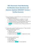 NCC Electronic Fetal Monitoring &NewLine;Certification Exam Questions and &NewLine;Answers Updated 2026&sol;2027 Version &vert; &NewLine;Verified Answers
