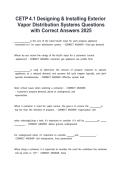 CETP 4&period;1 Designing & Installing Exterior Vapor Distribution Systems Questions with Correct Answers latest updated 2026