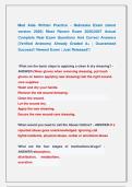 Med Aide Written Practice - Nebraska Exam &lpar;latest &NewLine;version 2026&rpar; Most Recent Exam 2026&vert;2027 Actual &NewLine;Complete Real Exam Questions And Correct Answers &NewLine;&lpar;Verified Answers&rpar; Already Graded A&plus; &vert; Guaranteed &NewLine;Success&excl;&excl; Newest Exam &vert; Just Released&excl;&excl;  