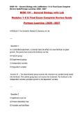 BIOD 101 &ndash; General Biology with Lab Modules 1&ndash;6 & Final Exam Complete Review Guide Portage Learning &vert; 2026 &sol; 2027