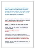 NURS 5334 - Antimicrobial Recall Quiz EXAM &lpar;latest &NewLine;version 2026&rpar; Most Recent Exam 2026&vert;2027 Actual &NewLine;Complete Real Exam Questions And Correct Answers &NewLine;&lpar;Verified Answers&rpar; Already Graded A&plus; &vert; Guaranteed &NewLine;Success&excl;&excl; Newest Exam &vert; Just Released&excl;&excl;  
