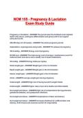 NCM 105 - Pregnancy & Lactation Exam Study Guide