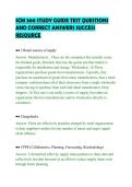 SCM 300 STUDY GUIDE TEST QUESTIONS &NewLine;AND CORRECT ANSWERS SUCCESS &NewLine;RESOURCE 