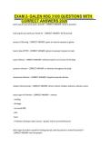 Galen NSG 3100 Exam 2 Questions with Correct Answers 2026 &vert; Complete Nursing Exam Study Guide