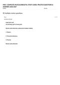 MSK &vert; COMPLETE MUSCULOSKELETAL STUDY GUIDE&comma; PRACTICE QUESTIONS & ANSWERS 2026&sol;2027