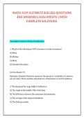 MATH 3339 ULTIMATE SUCCESS QUESTIONS &NewLine;AND ANSWERS &vert; 2026 UPDATE &vert; WITH &NewLine;COMPLETE SOLUTIONS&period;
