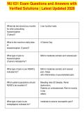 NU 631 Exam Questions and Answers with&NewLine;Verified Solutions &vert; Latest Updated 2026
