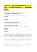ECON 101 MACROECONOMICS CH1-7 QUESTIONS WITH CORRECT ANSWERS 2026