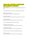 ECON&period; 202- CHAPTER 13 QUESTIONS WITH CORRECT ANSWERS