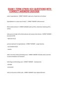 PNVN 1631 Exam 1 Term 3 Questions with Correct Answers 2025&sol;2026 &vert; Medical-Surgical Nursing I Exam Review