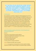 ALU 201 FINAL EXAM AND STUDY GUIDE NEWEST &NewLine;2026 TEST BANK&vert; COMPLETE 450 REAL EXAM &NewLine;QUESTIONS AND CORRECT VERIFIED ANSWERS&sol; &NewLine;ALREADY GRADED A&plus;&vert; ALU &plus; ESSENTIALS OF &NewLine;ANATOMY & PHYSIOLOGY FINAL EXAM PREP &NewLine;&lpar;MOST RECENT&excl;&excl; 