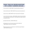 PNVN 1631 Exam 1 Review Questions with Correct Answers 2025&sol;2026 &vert; Medical-Surgical Nursing I Exam Study Guide
