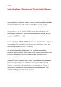Food Safety Exam 4 Questions And Correct Detailed Answers