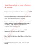 TBS Exam I Questions And Correct Detailed Verified Answers New Version 2026