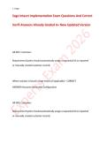 Sage Intacct Implementation Exam Questions And Correct Verified Answers Already Graded A&plus; New Updated Version