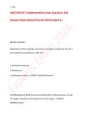 SAGE INTACCT Implementation Exam Questions And Answers New Updated Version  Graded A&plus;