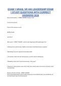 NR446 Leadership Exam 1 &lpar;NR 446&rpar; Study Questions with Correct Answers &vert; Complete Exam Preparation Guide 2026