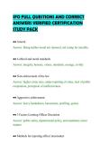 SFO FULL QUESTIONS AND CORRECT &NewLine;ANSWERS VERIFIED CERTIFICATION &NewLine;STUDY PACK