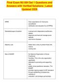 Final Exam NU 664 Set 1 Questions and&NewLine;Answers with Verified Solutions &vert; Latest&NewLine;Updated 2026
