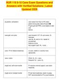 NUR 119 9-10 Cane Exam Questions and&NewLine;Answers with Verified Solutions &vert; Latest&NewLine;Updated 2026