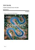 Test Bank for Cognition&colon; Exploring the Science of the Mind 9th Edition by Daniel Reisberg &vert; Complete Exam Questions&comma; Answers & Detailed Rationales