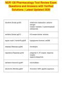 NUR 126 Pharmacology Text Review Exam&NewLine;Questions and Answers with Verified&NewLine;Solutions &vert; Latest Updated 2026