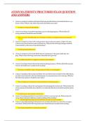 ATI RN MATERNITY PROCTORED EXAM QUESTIONS AND ANSWERS